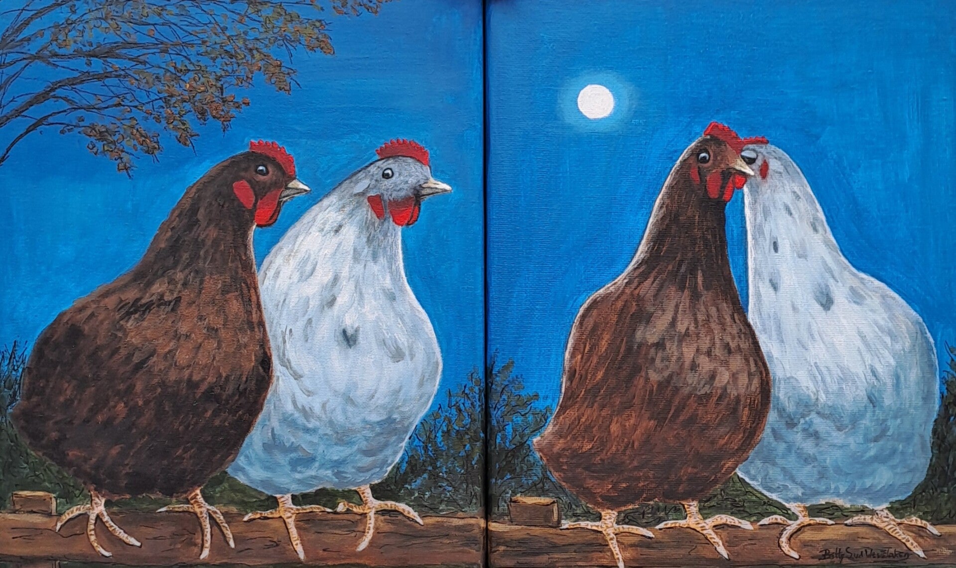 "Whispering in moonlight"