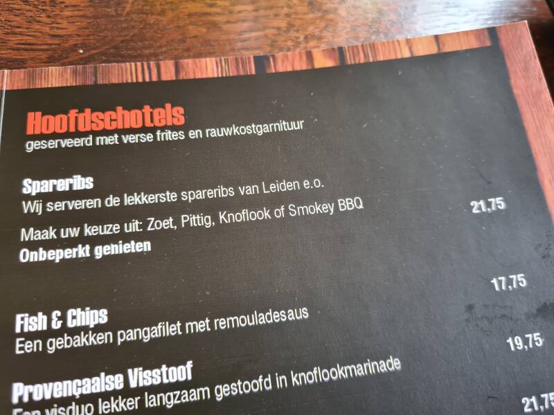 Hofplein | Leiderdorp | Foto menukaart