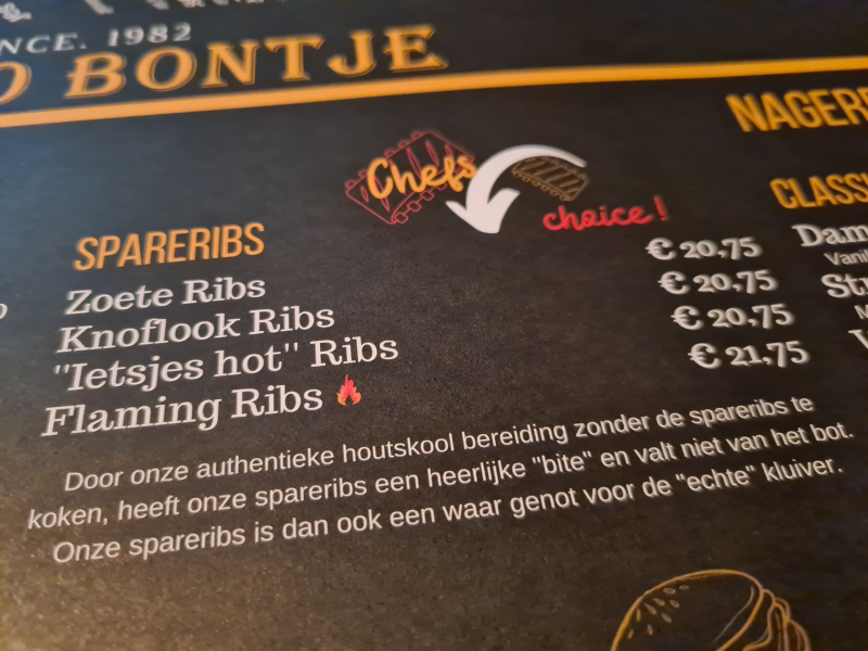 Bistro Bontje | Scheveningen | Menukaart