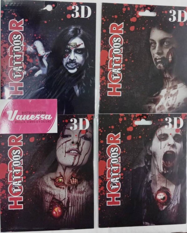 STIKER TATOO HORRORS 3D DW71683