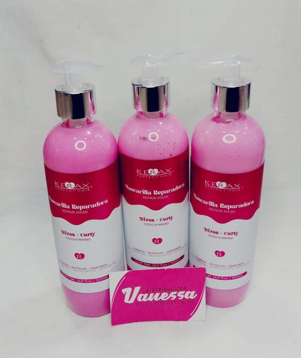 MASCARILLA REPARADORA RIZOS 500ML KERAX