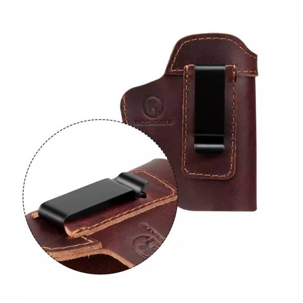 Leather Holster with Belt Clip – EDC Carry