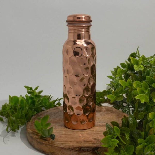 Puur koperen waterfles diamond polished ± 750 ml