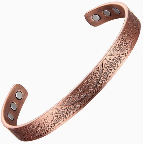 Puur koperen magneetarmband Keltisch boom design