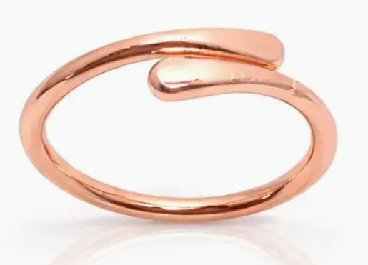 Puur koperen waterdruppel ring