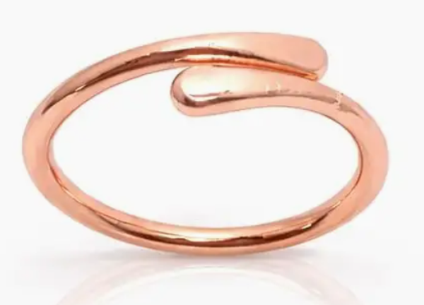 Puur koperen waterdruppel ring
