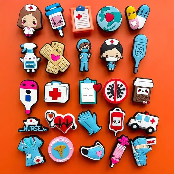 5 pcs Nurse & Medical Shoe Charms