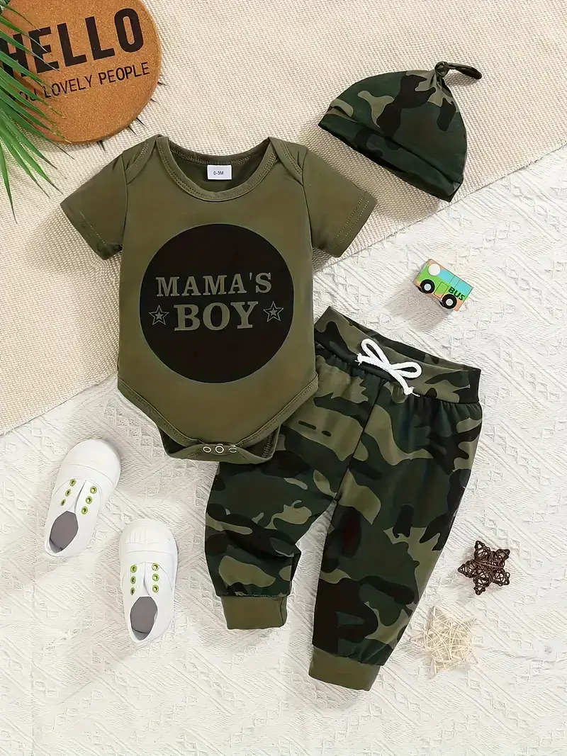 Baby Boy MAMA's B0Y Summer Set