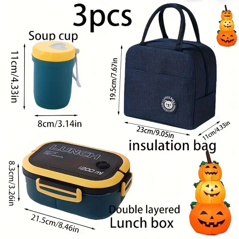 Three-Piece Insulated Lunch Bag Set