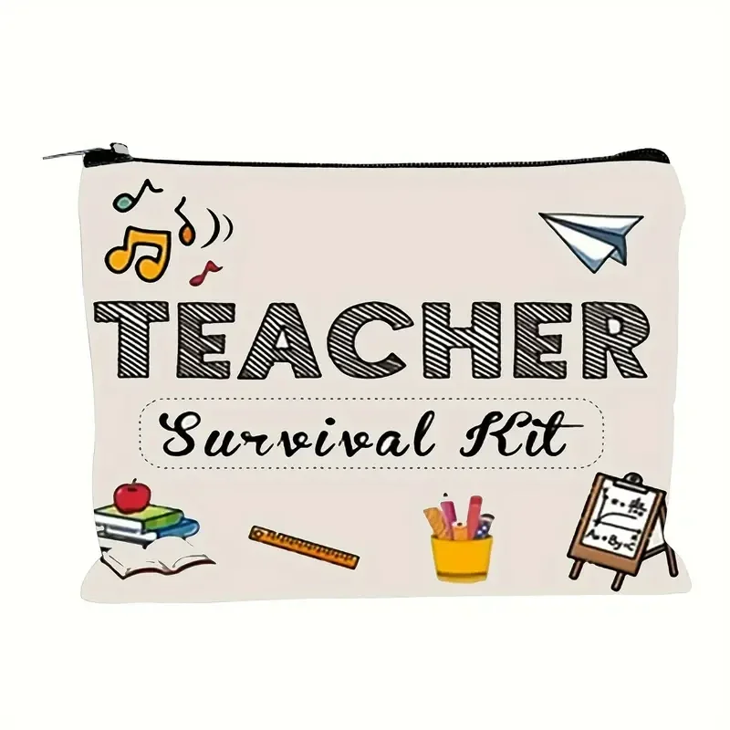 Teacher Canvas Tote Bags with Double-Sided Print