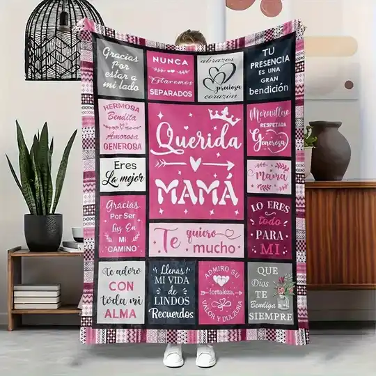 Gift Blanket I Love You Mom  (130x150cm) ' Querida Mama'