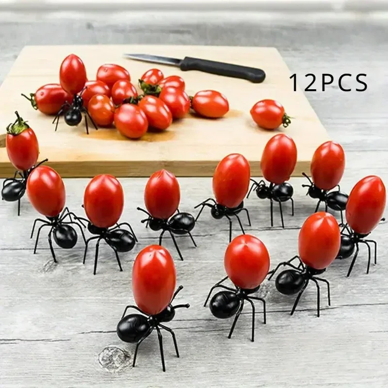 12-Pack Ant-Shaped Fruit Forks,