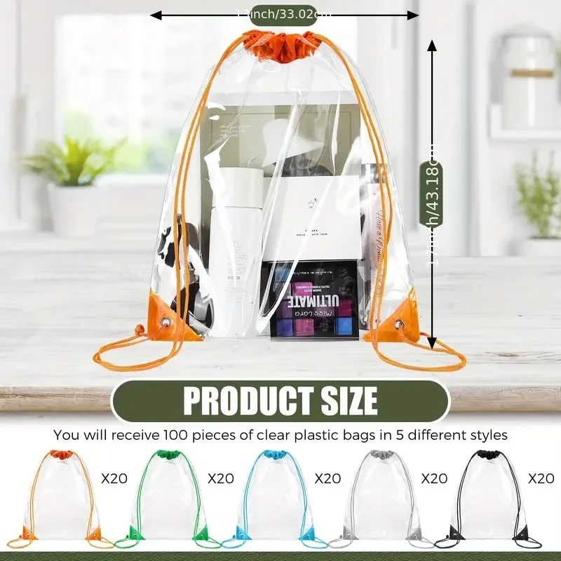 Clear Drawstring Bags