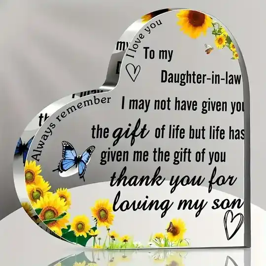 Cherished Daughter-in-Law Heartfelt Plaque