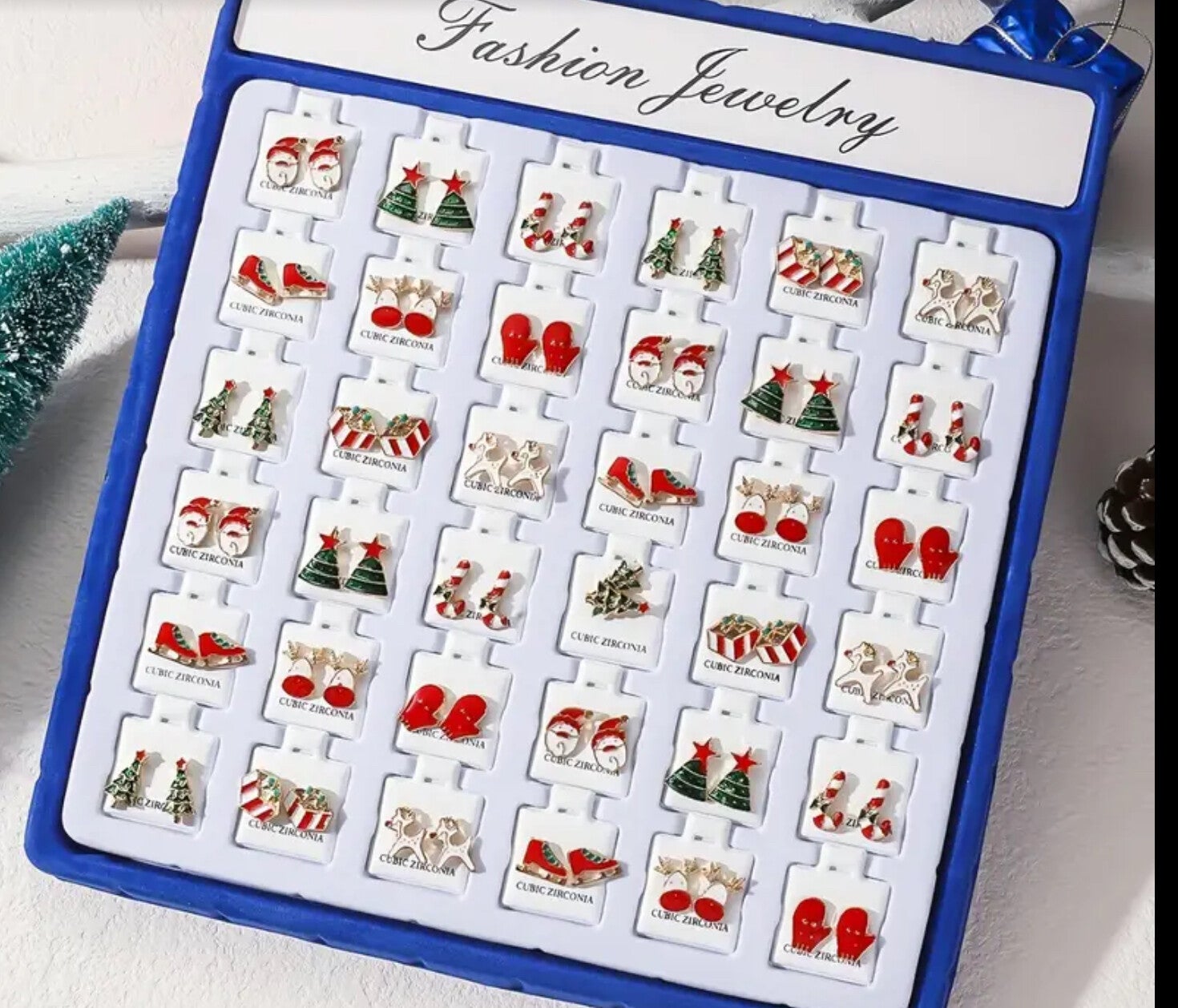 Christmas Tree Bell Snowman Earrings, Simple Stylish Colorful Ear Studs