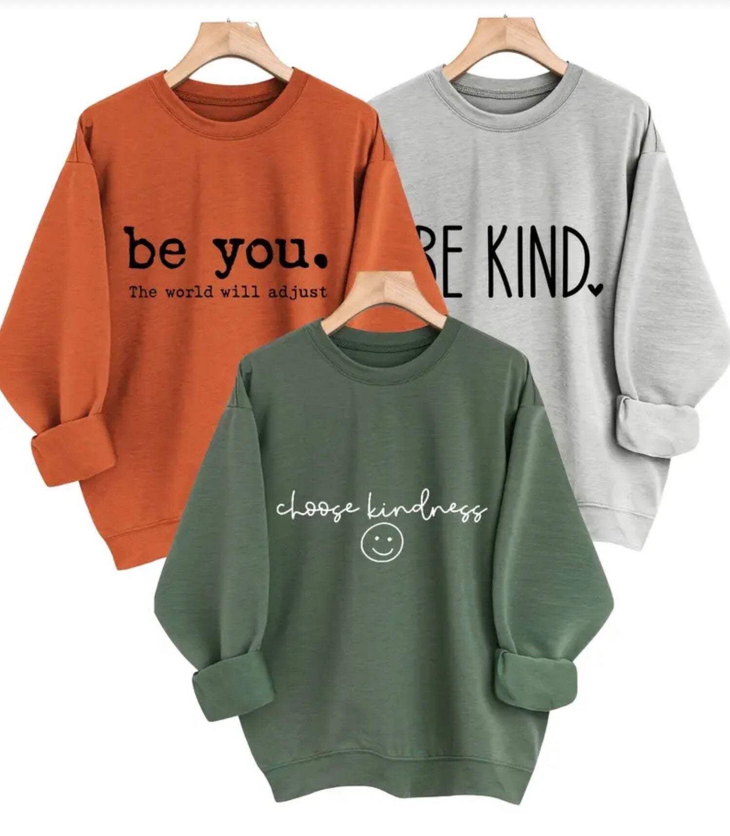 Letter Print Round Neck CasualSweatshirt