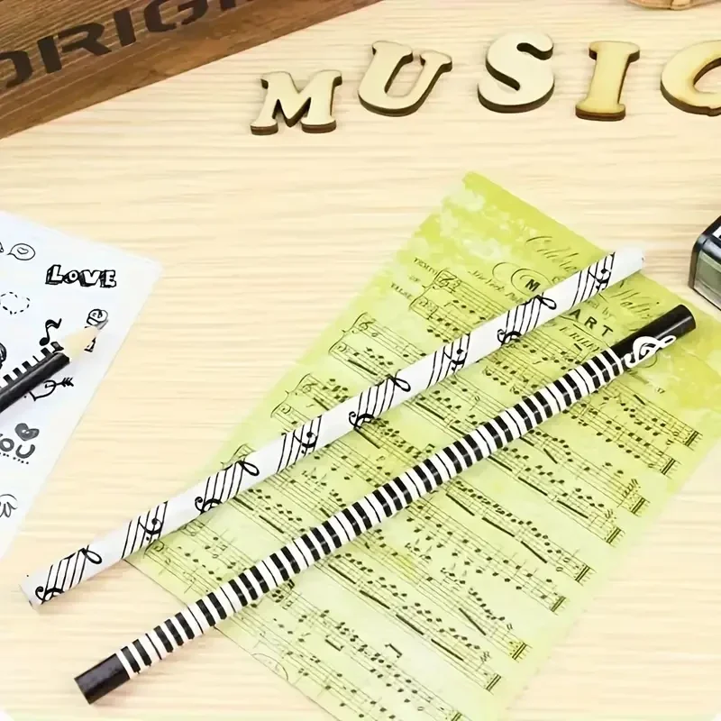 4 pcs Music Notes   Hexagonal Pencils