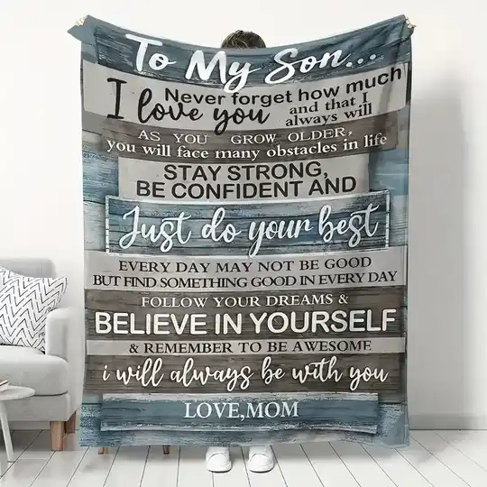 A promise to your son   Heartfelt Son Gifts Blanket  2 sizes Small and Medium