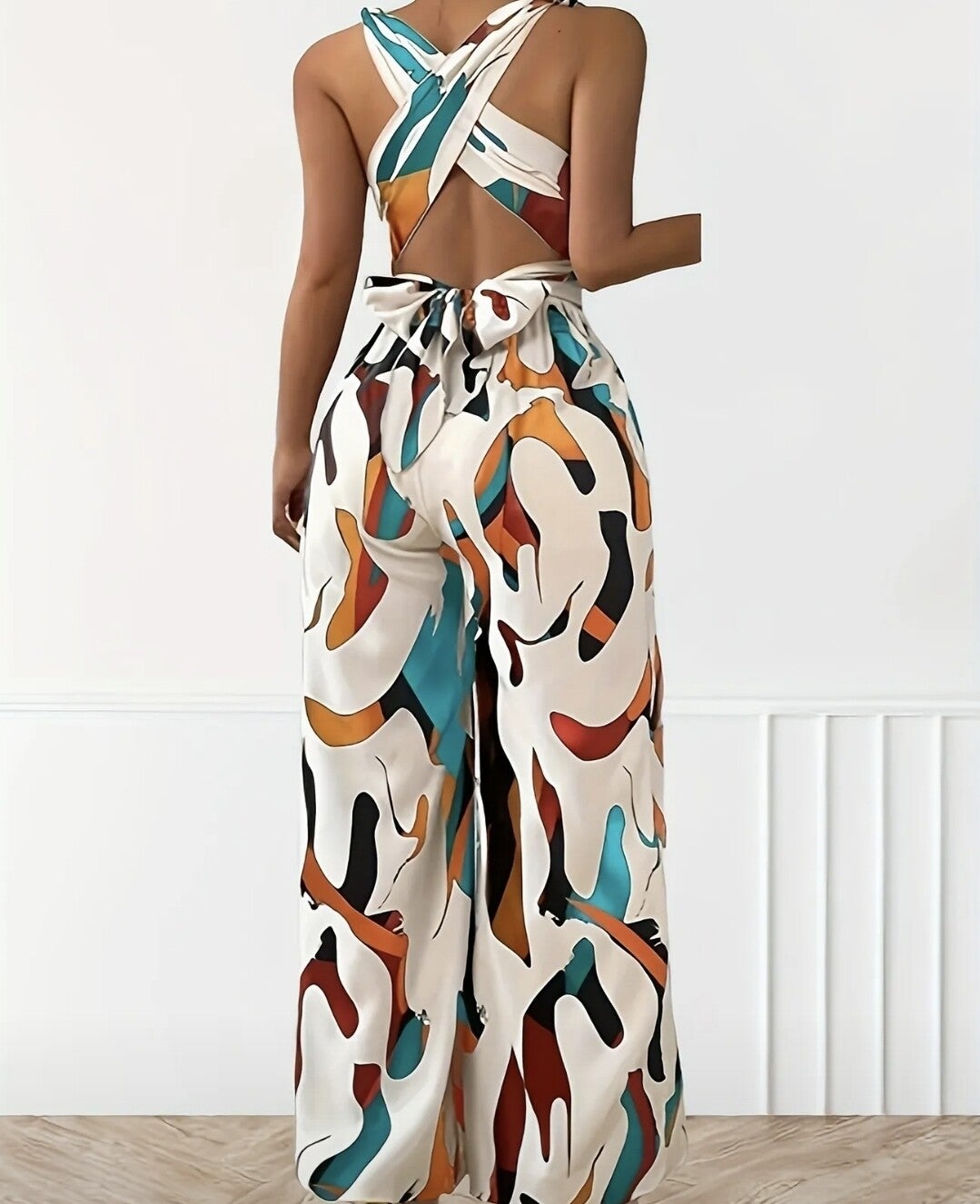 Women's Fashionable Cat Ear Print Jumpsuit