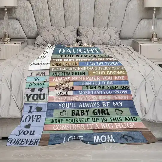 A promise to your daughter blanket