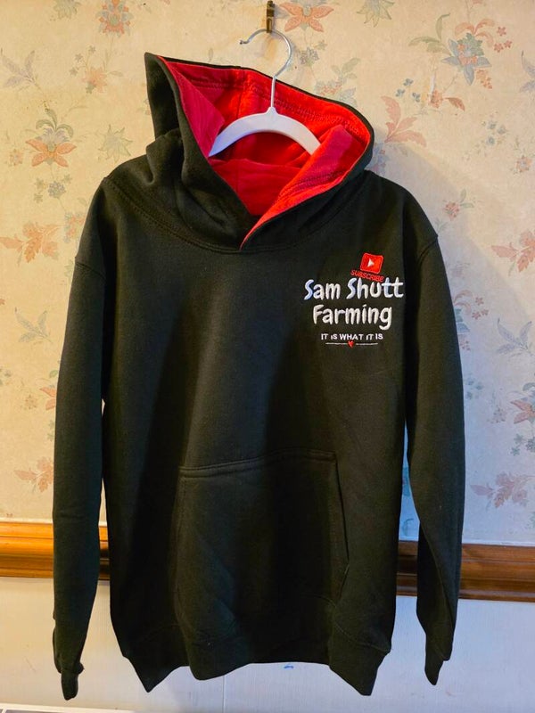 Kids hoodie- red/black