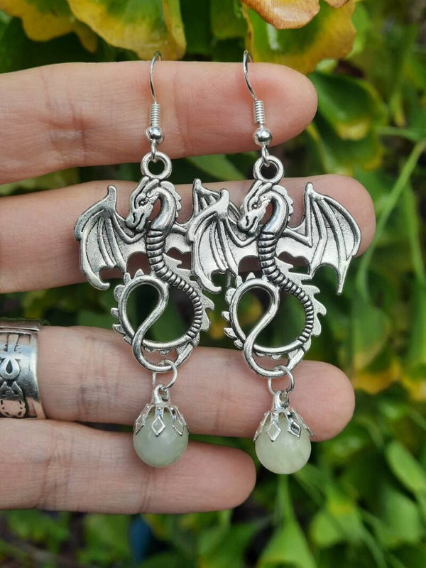 Boucles Dragons Jade