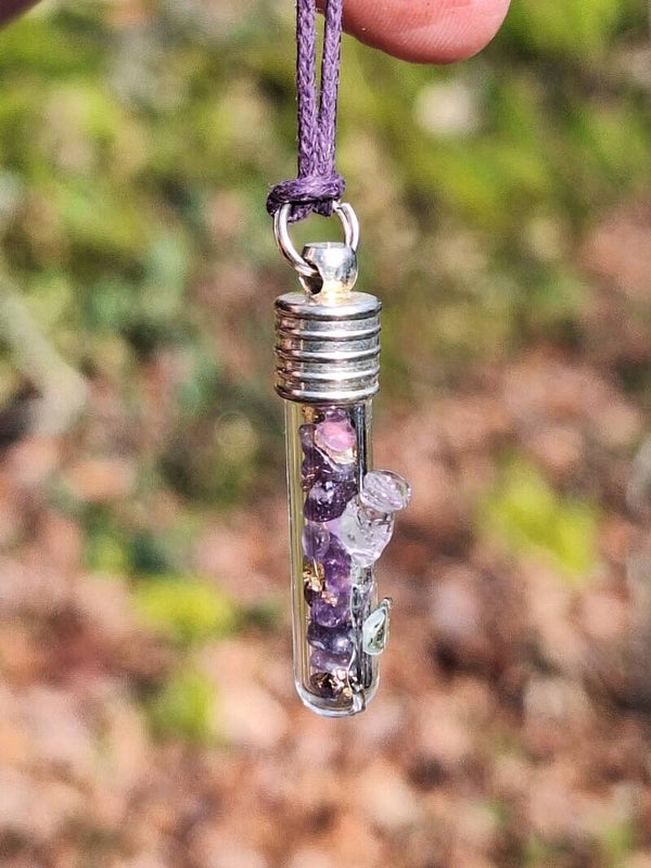 Pendentif Fiole Améthyste