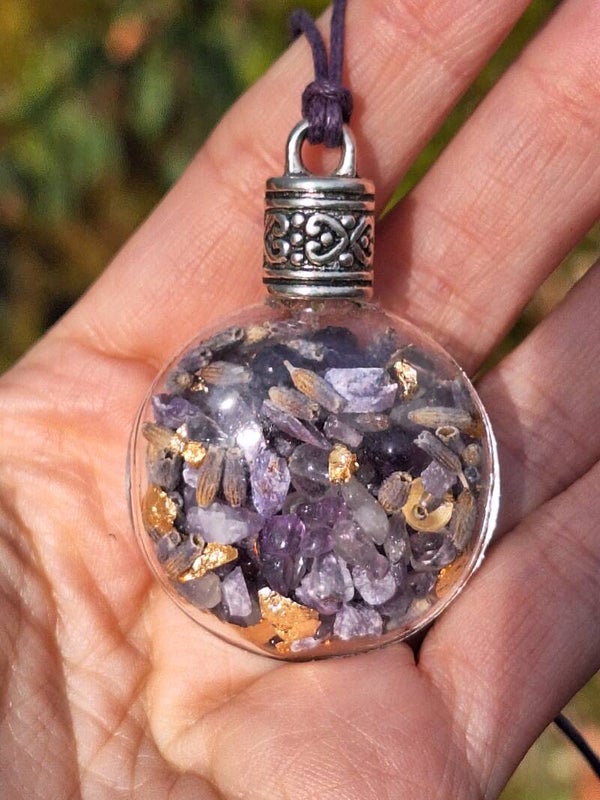 Pendentif Fiole Améthyste