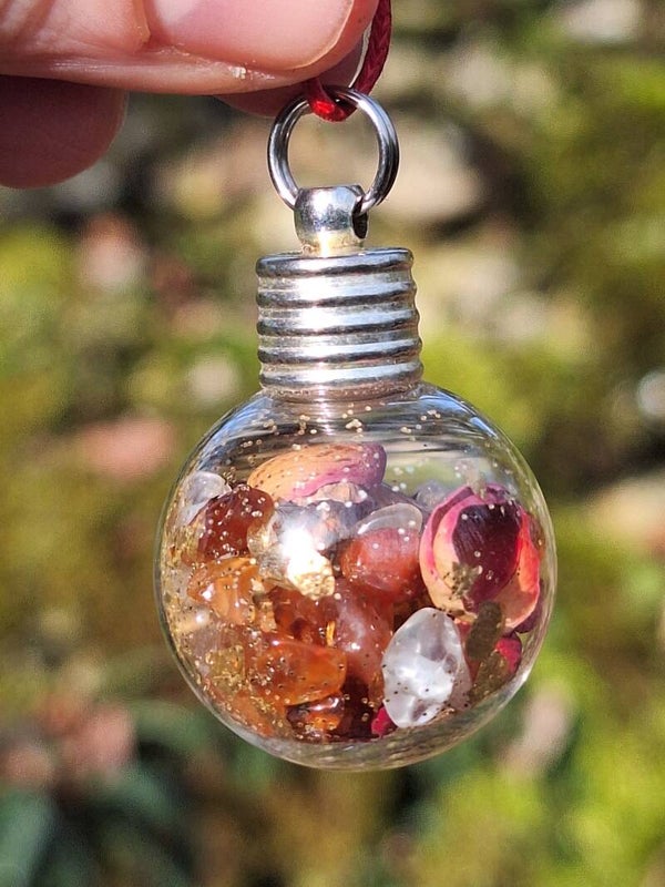 Pendentif Fiole Cornaline