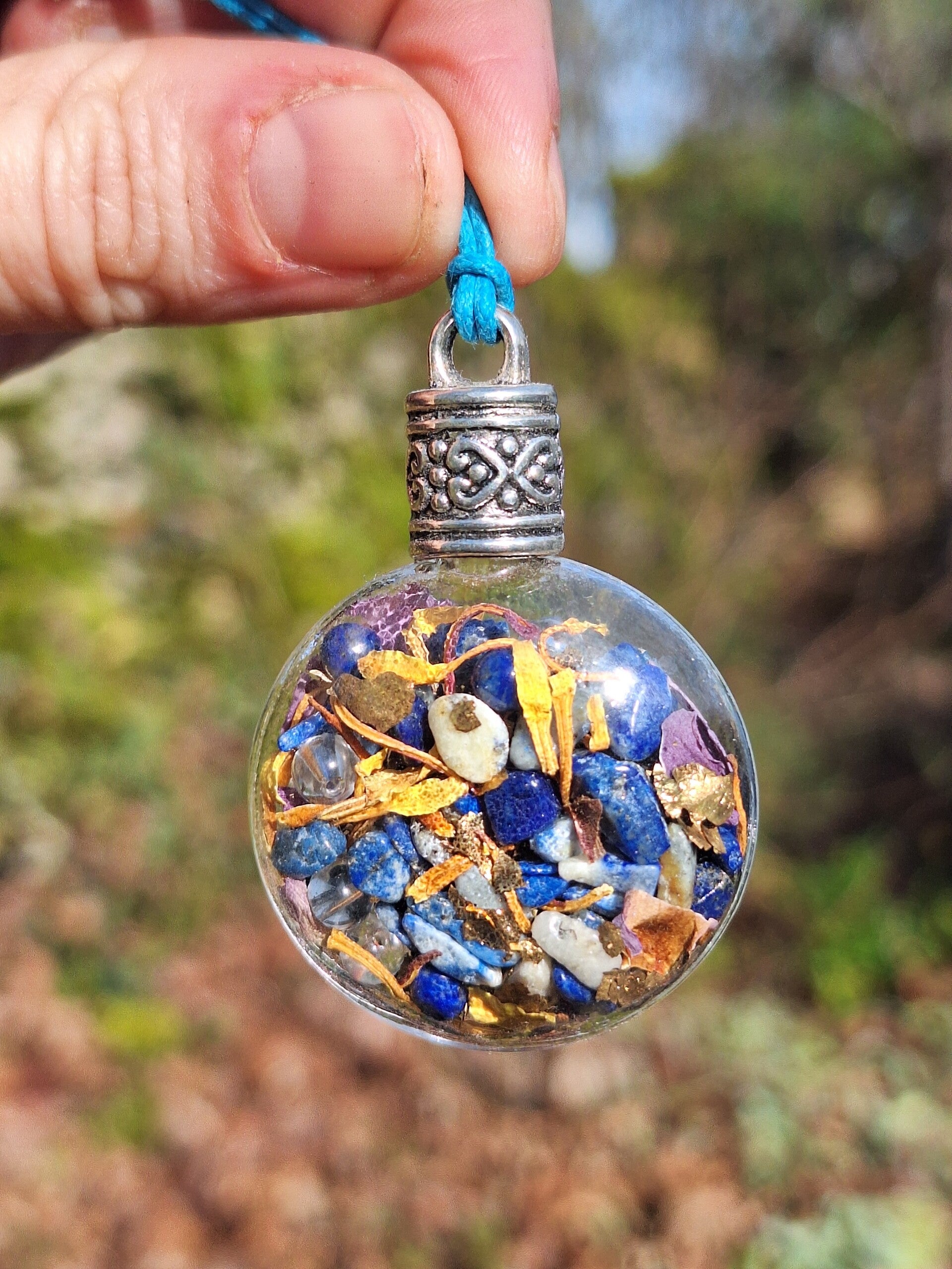 Pendentif Fiole Lapis-Lazuli