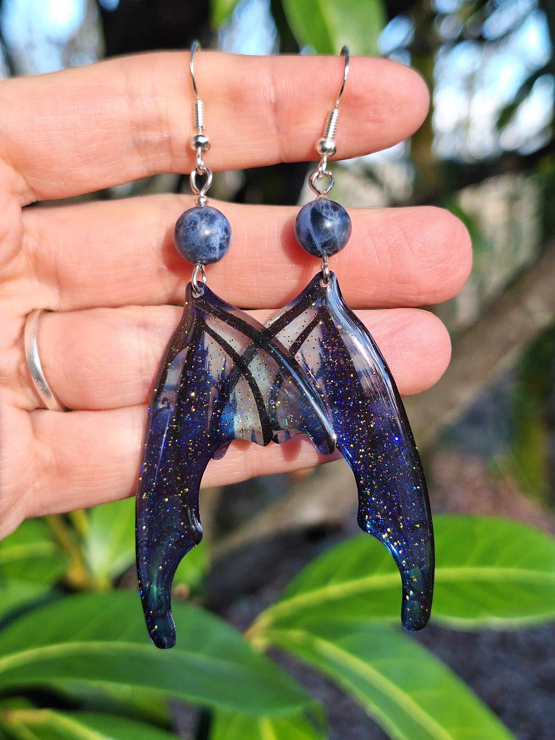 Boucles Ailes de Dragon Sodalite
