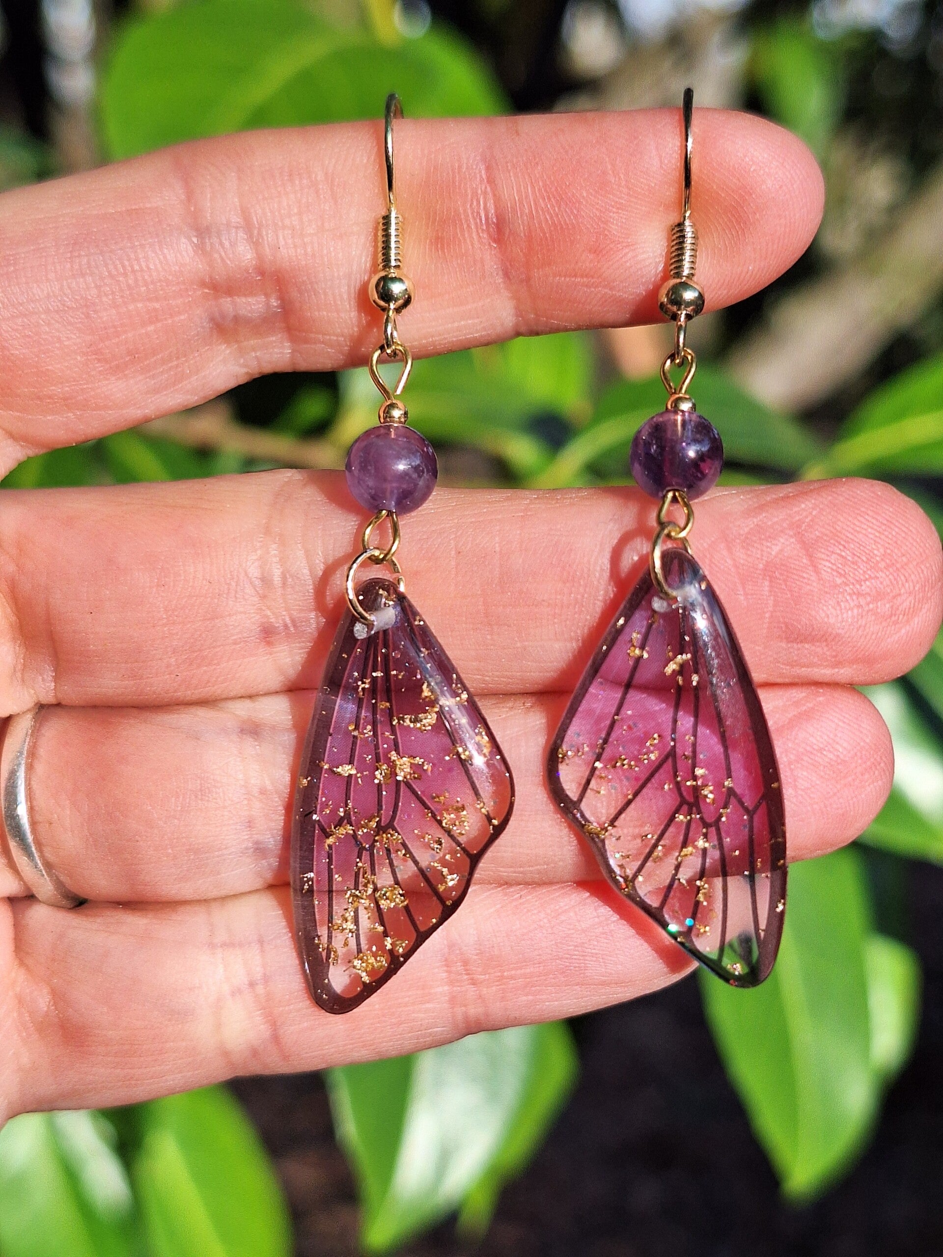 Boucles Ailes de Fée Améthyste