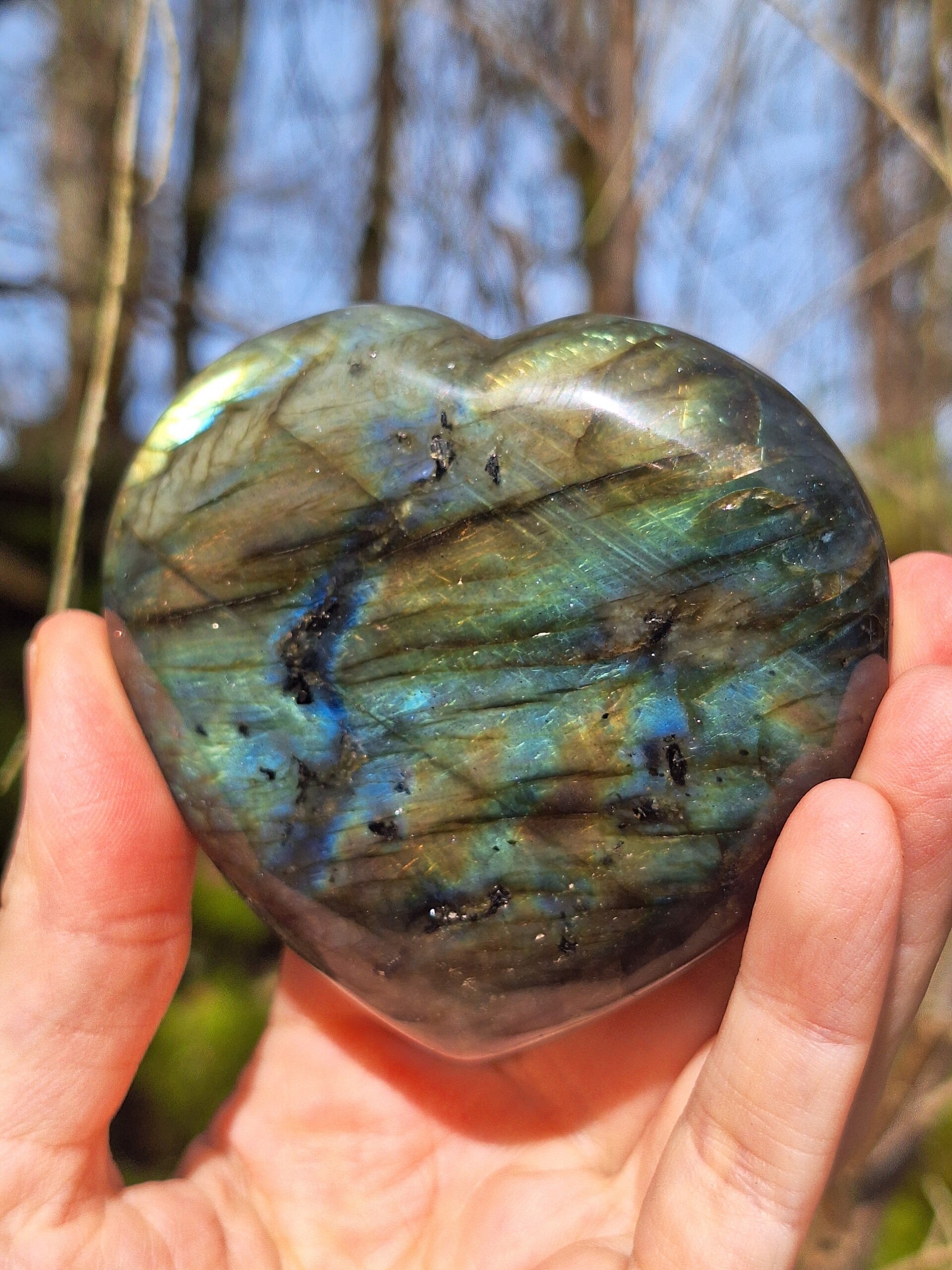 Cœur en Labradorite