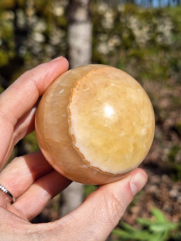 Sphère Calcite Jaune