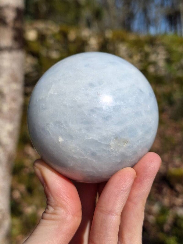 Sphère Calcite Bleue