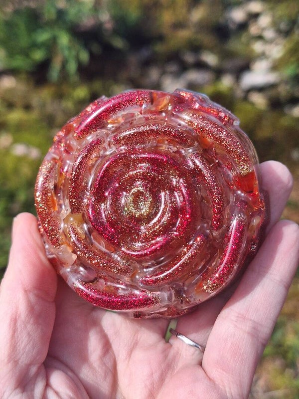 Orgonite "Rose Orangée"