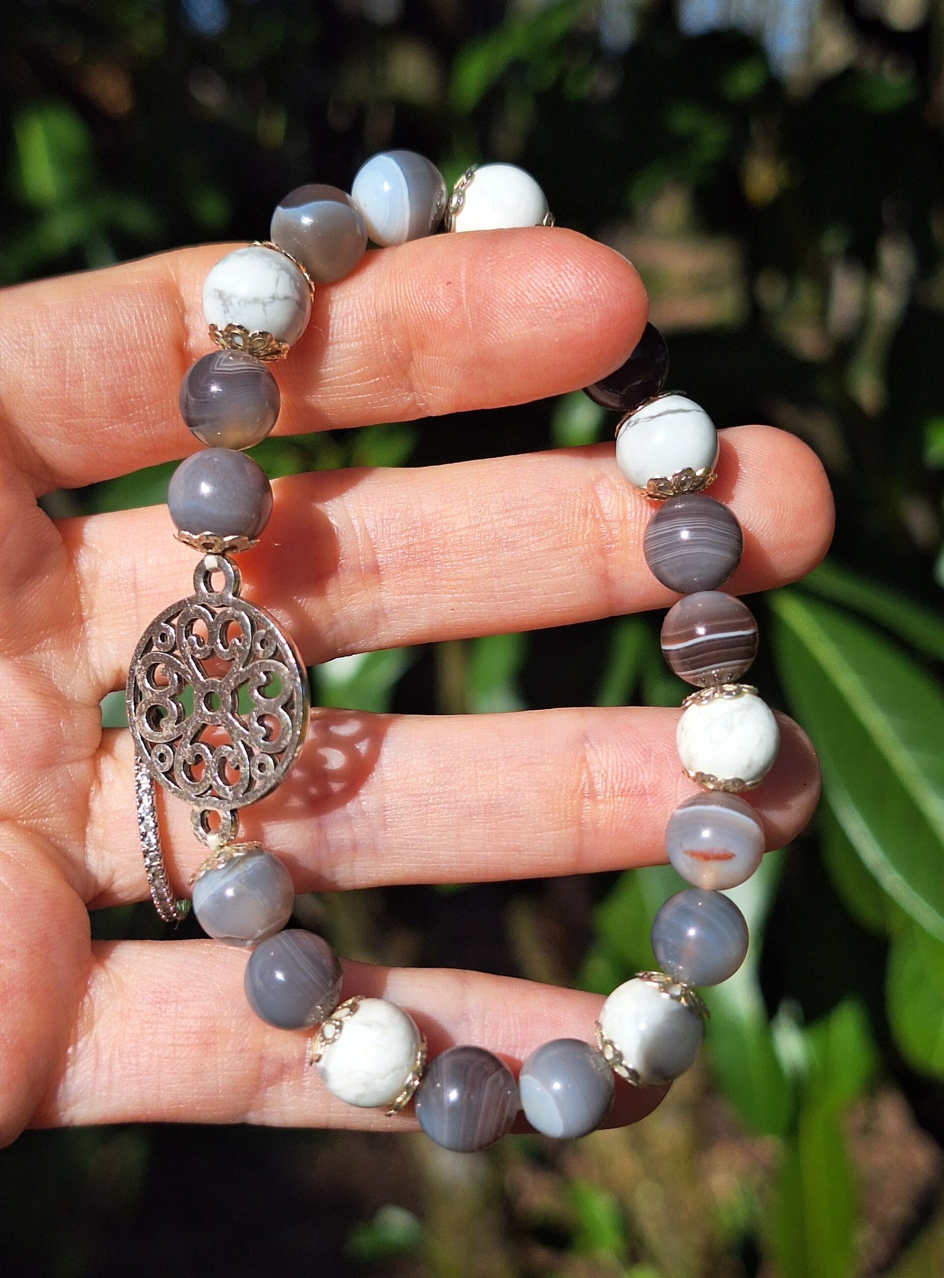 Bracelet Agate & Howlite