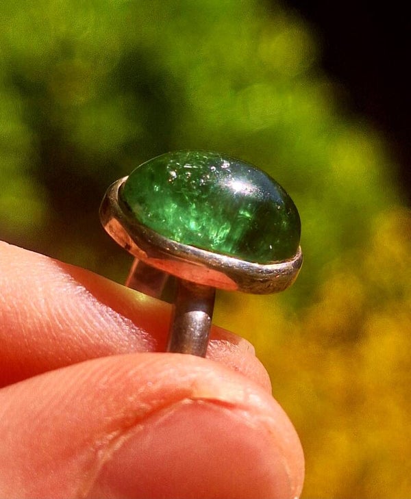 Bague en Tourmaline Verte