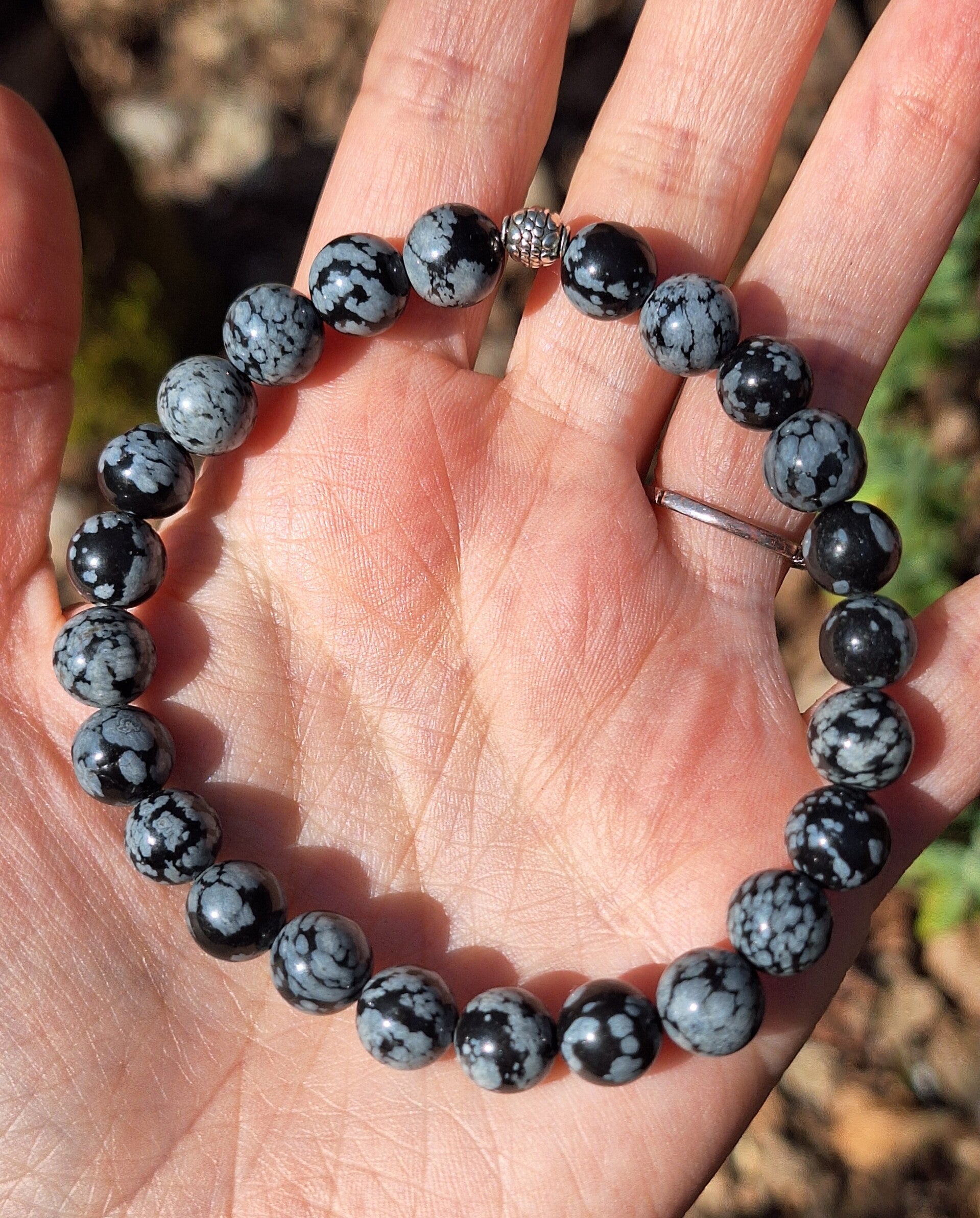 Bracelet Obsidienne Neige
