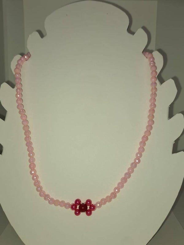 Perlenarmband „Rosalie“ mit Silberfarbenen Verschluss– Zweireihige Eleganz in Rosa