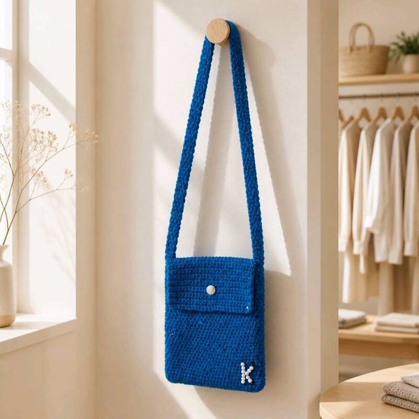 Schultertasche – Blau