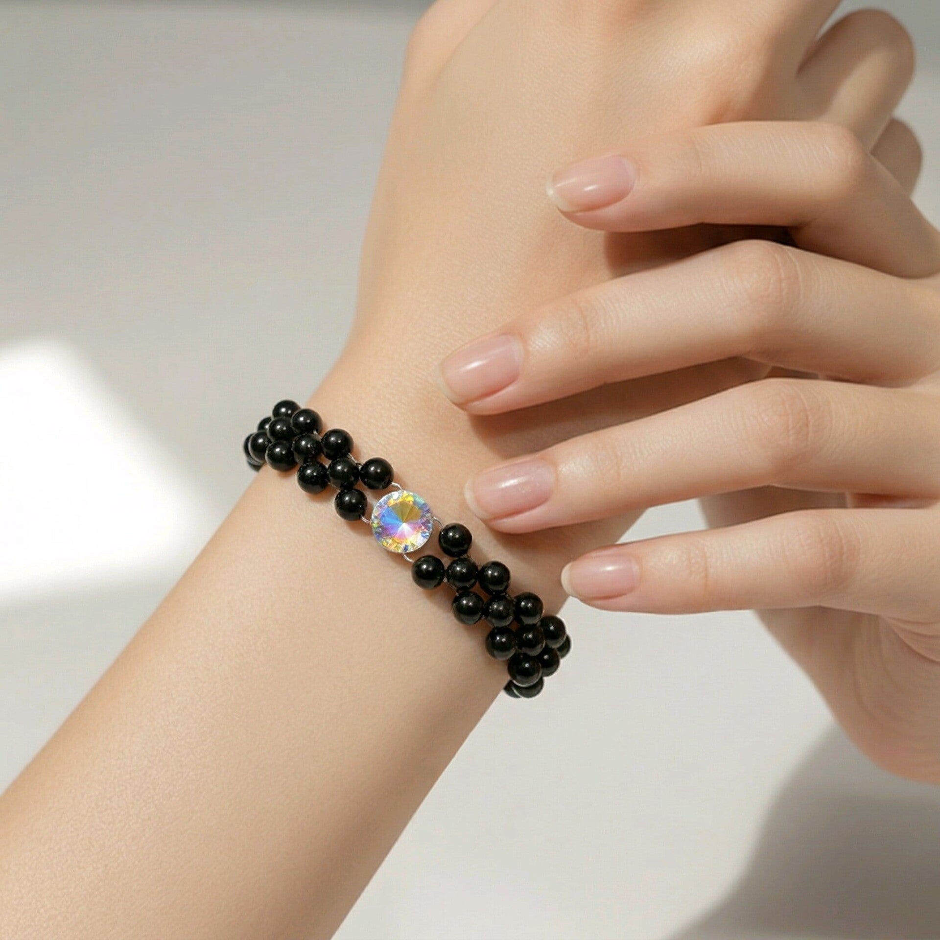 Perlenarmband „Mystique“ mit Goldfarbenen Verschluss