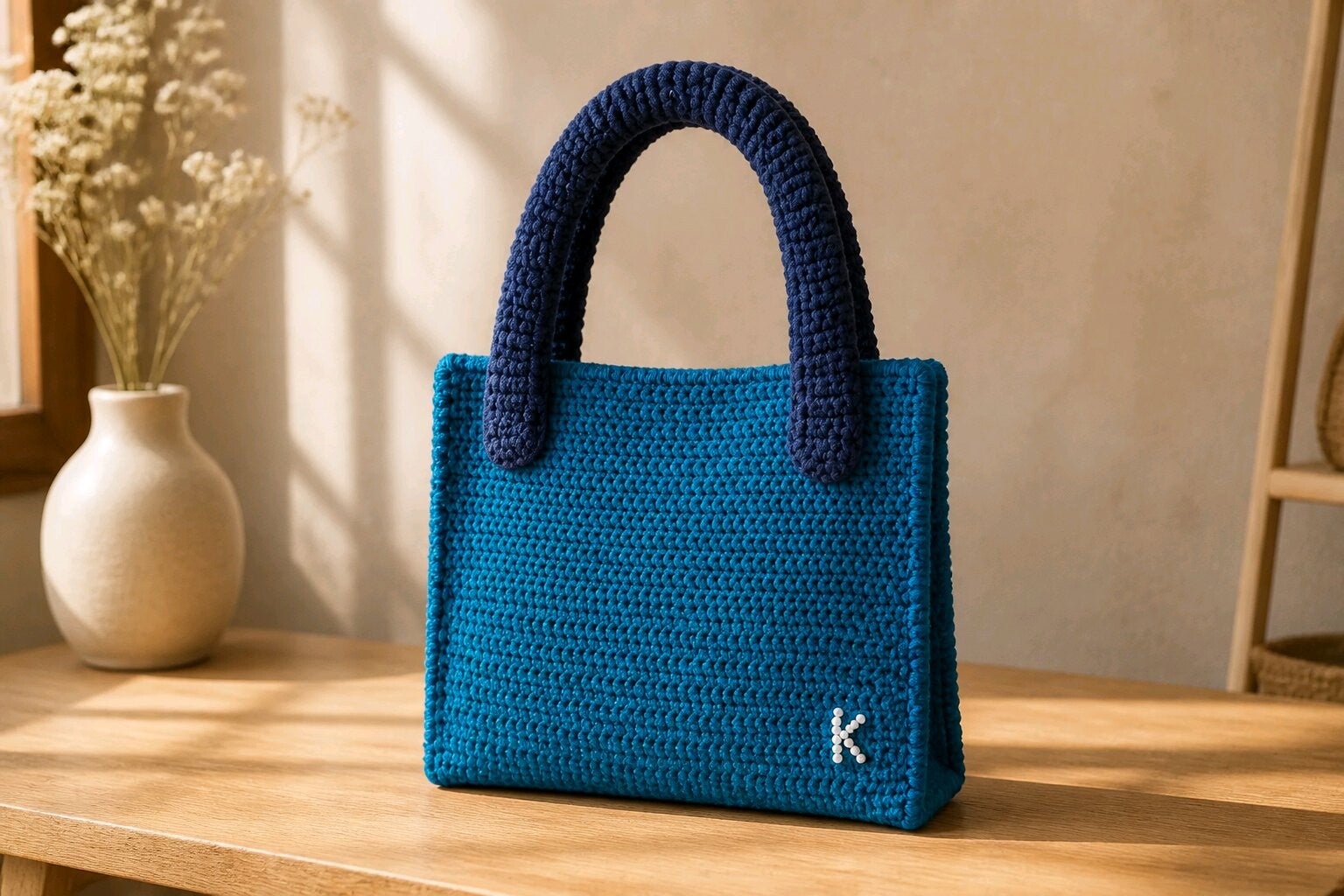 Shopper – Teal/Blau„Teal & Nachtblau“ – kompakt, charakterstark, einzigartig