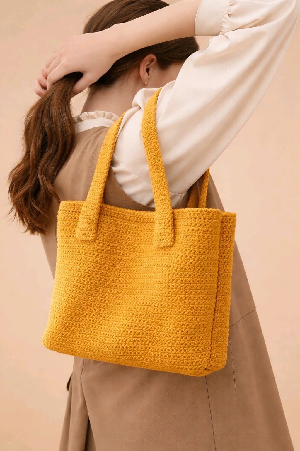 Shoppertasche „Sonnengelb“ – handgehäkelt mit Leichtigkeit