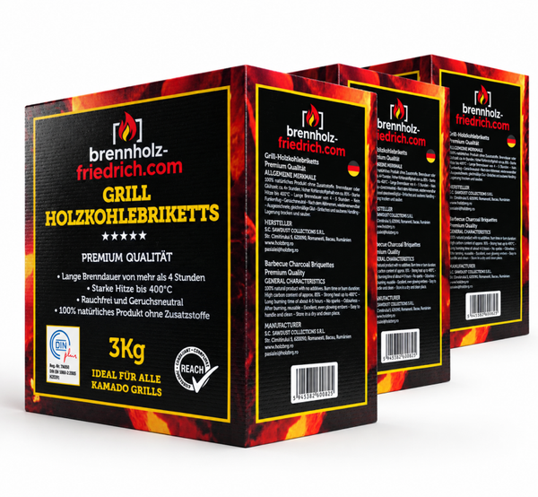 Premium-Grillkohle im 3kg-Karton inkl. Lieferung