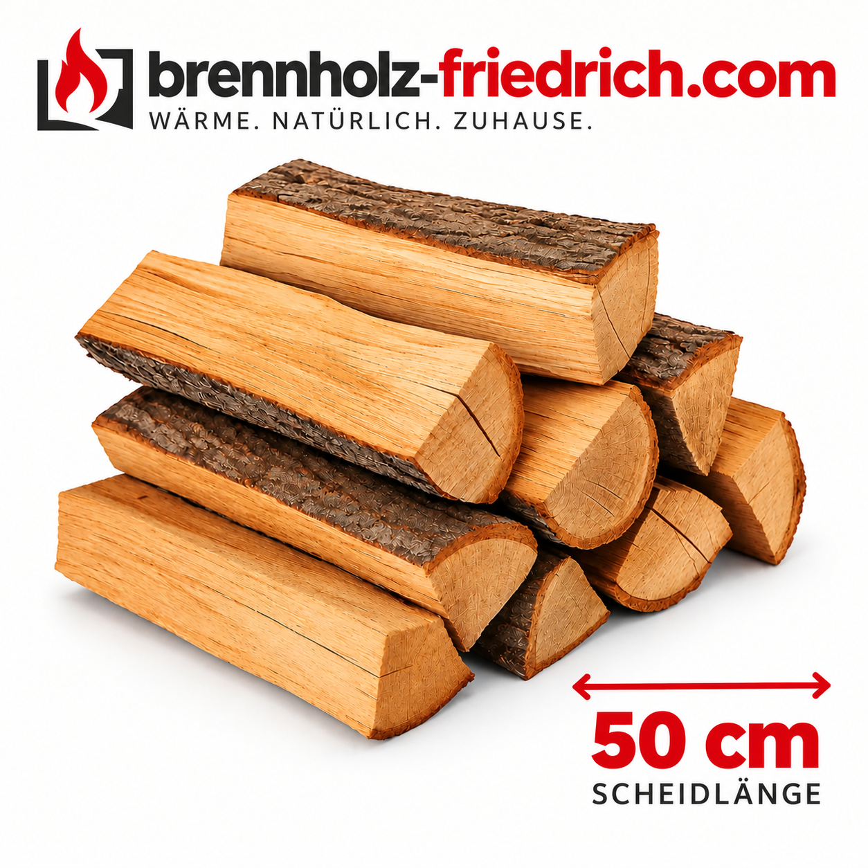 Brennholz Halb-Sec – 50 cm log