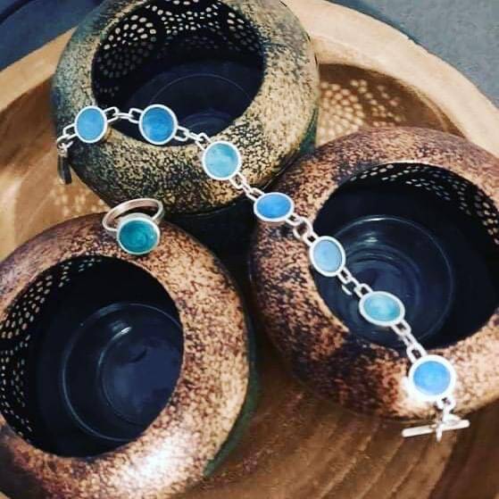 armband en ring met epoxy