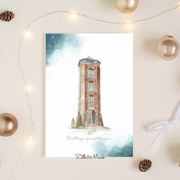 Lunteren Kerstkaart Uitkijktoren de Koepel - 2025