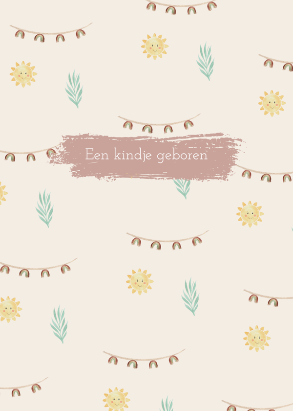 Een kindje geboren unisex - kaart