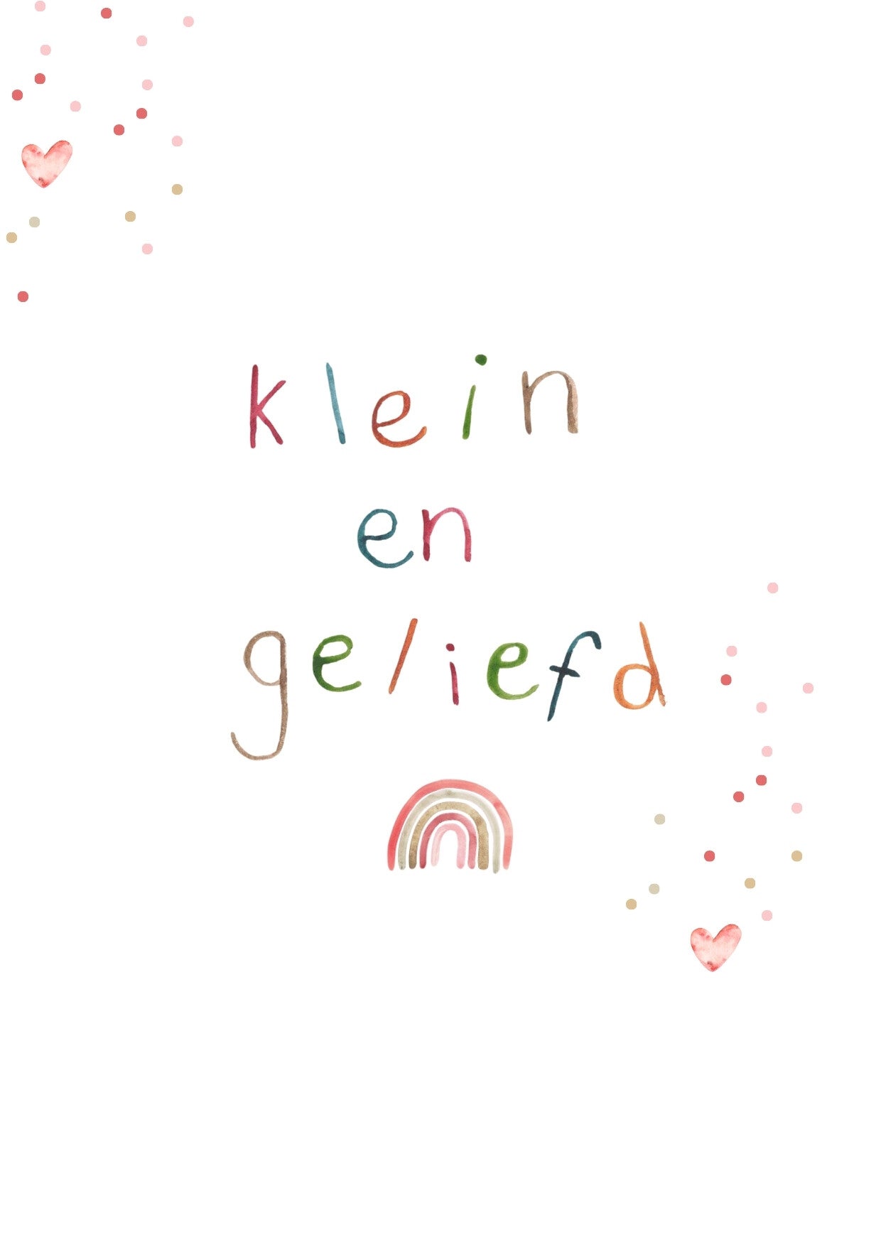 Klein en Geliefd - Zachtjes - kaart